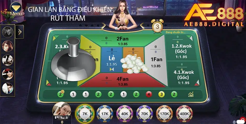 cách gian lận bằng việc điều khiển các cuộc rút thăm tại ae888